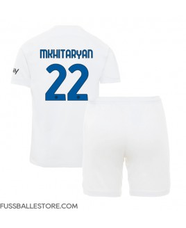 Günstige Inter Milan Henrikh Mkhitaryan #22 Auswärts Trikotsatzt Kinder 2023-24 Kurzarm (+ Kurze Hosen)